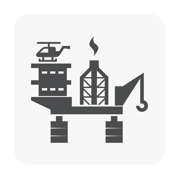 Ölplattform Symbol Auf Weißem Hintergrund — Stockvektor