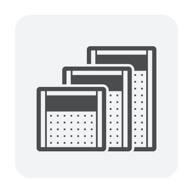 Duvar bölme veya boşluk ekipman simgesi bölmek.