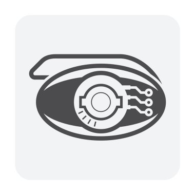 Beyaz robot göz simgesini.