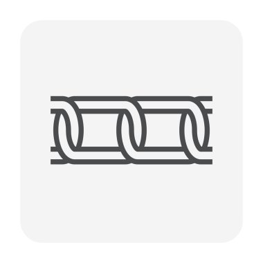 Zincir simgesi, 64 x 64 mükemmel piksel ve düzenlenebilir kontur.