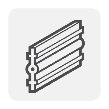 Su geçirmez maddeler, kauçuk ürün simgesi tasarım malzeme veya traverteninizi, siyah ve anahat.