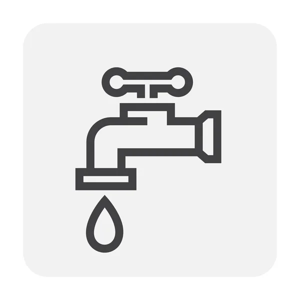 Faucet Icon Design Black Outline — Stock Vector