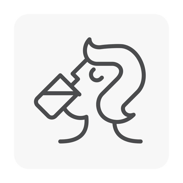 Пить воду и значок здоровья, черный цвет
.