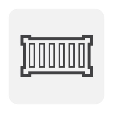 Carg konteyner simgesi tasarım çalışma nakliye için.