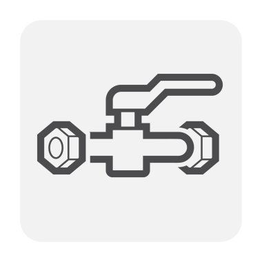 Musluk simgesi tasarım, siyah ve anahat.