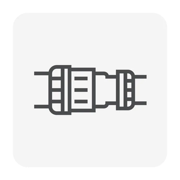 Tubo Hdpe Design Dell Icona Del Giunto Connessione Corsa Modificabile — Vettoriale Stock