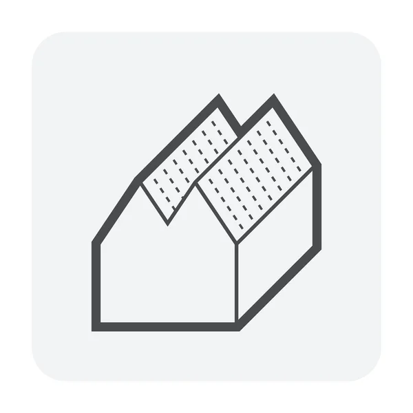 Dachform Und Hausvektor Icon Design — Stockvektor