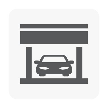 Beyaz araba Merkezi simgesini.