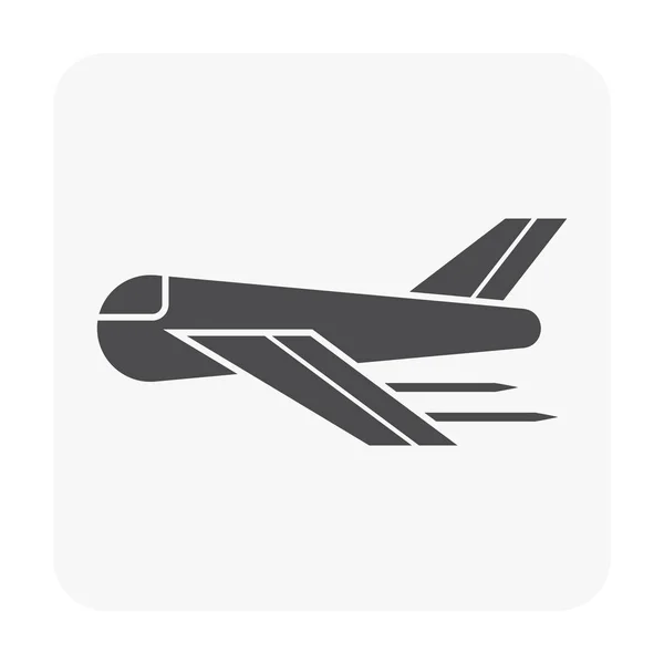 Icono Avión Blanco — Vector de stock