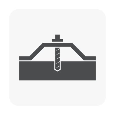 Beyaz çatı ve malzeme simgesine.