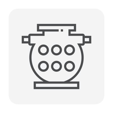 Fosseptik simgesi tasarım arıtma tesisi için çalışmak, 64 x 64 mükemmel piksel ve düzenlenebilir kontur.