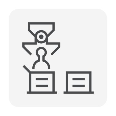 Gıda işleme sanayi simge, 64 x 64 mükemmel piksel ve düzenlenebilir kontur.