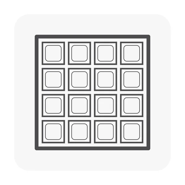 Піктограма Скляного Блоку Чорний Колір — стоковий вектор