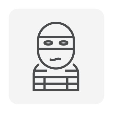 Araba güvenlik ve ekipman simgesi, 64 x 64 piksel ve düzenlenebilir kontur mükemmel.