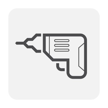 Delme aracı simgesi tasarım, siyah ve anahat.