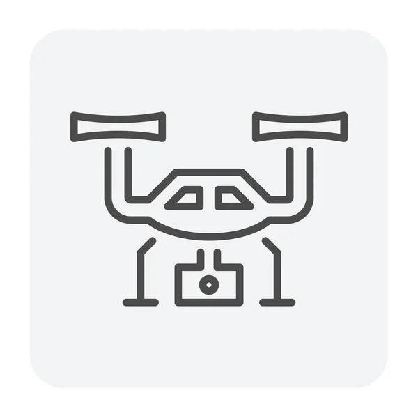Drone Część Ikona Designu Edytowalne Obrysu — Wektor stockowy