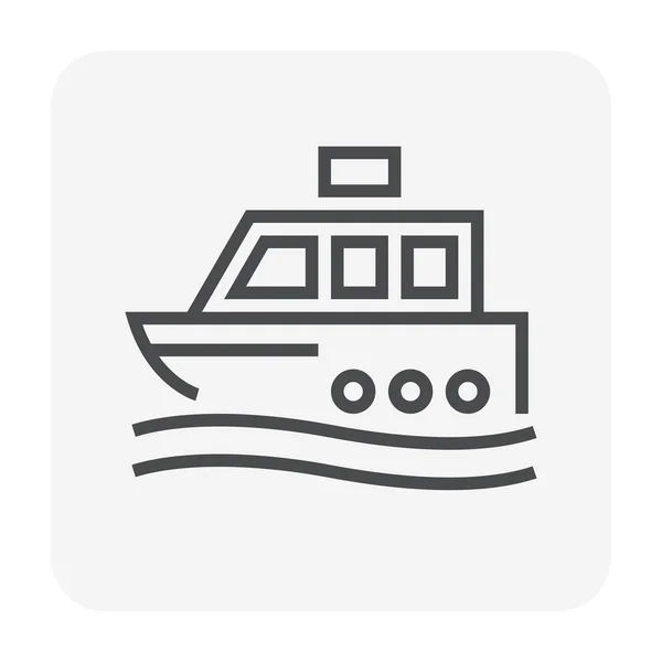 Schip Pictogram Ontwerp Perfect Pixel Bewerkbare Beroerte — Stockvector