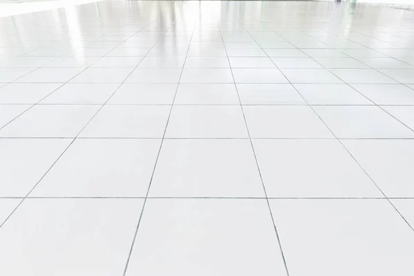 Kondisi Lantai Ubin Putih Bersih Dengan Garis Kisi Untuk Latar — Stok Foto