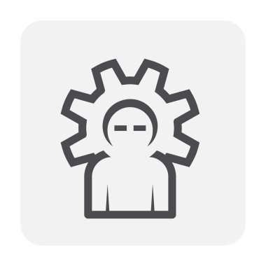 Config veya ayarı simgesi tasarım, siyah ve anahat.