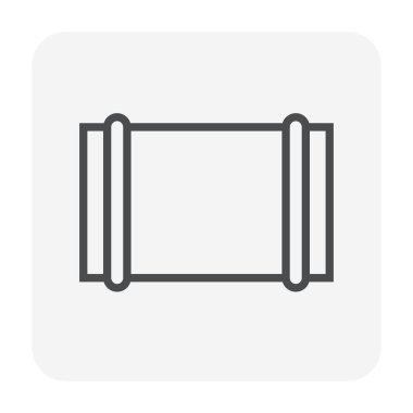 Hava borusu simgesi, 64x64 Mükemmel piksel ve düzenlenebilir vuruş.