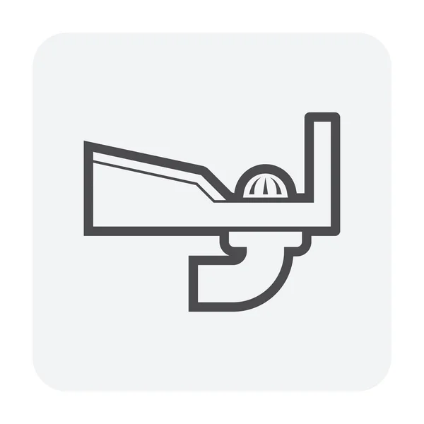 Dak Dek Drainage Pictogram Zwarte Kleur — Stockvector