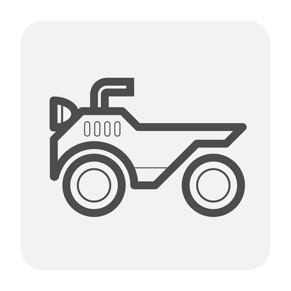 Diseño Iconos Atv Para Terrenos Ásperos Negro Contorno — Vector de stock