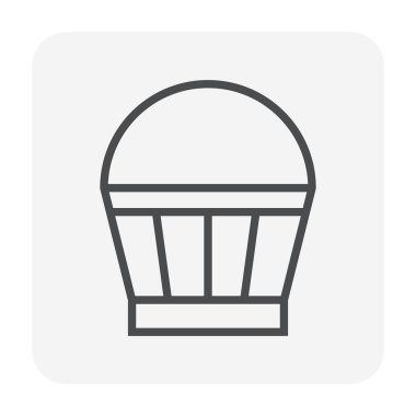 Vinç kovası simgesi tasarım, 64 x 64 mükemmel piksel ve düzenlenebilir inme.