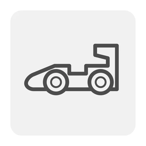 Racing Auto Pictogram Ontwerp Zwarte Overzicht — Stockvector