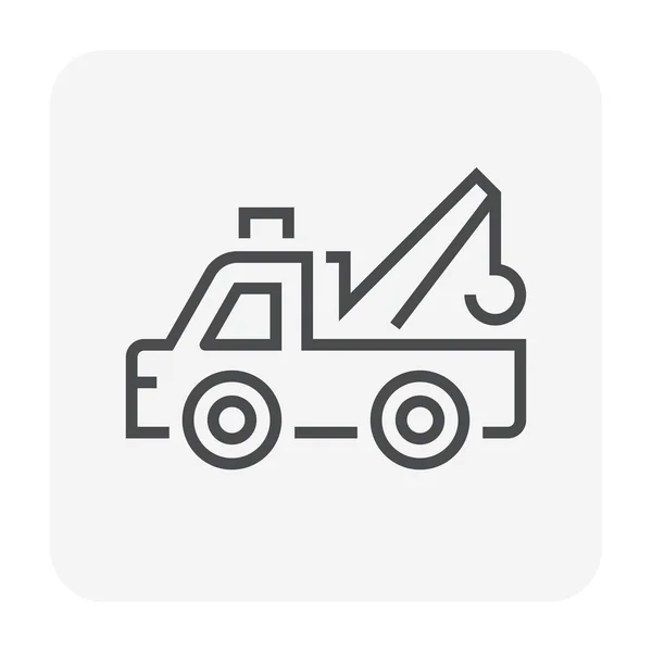 Pick Truck Crane Icon 64X64 Perfect Pixel Editable Stroke — Stock Vector