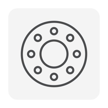 Sac Boru bağlantı simgesi, 64 x 64 mükemmel piksel ve düzenlenebilir inme için.