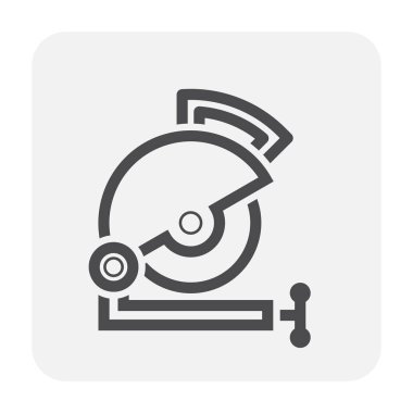 Çelik kesme aracı simgesini iş sanayi için.