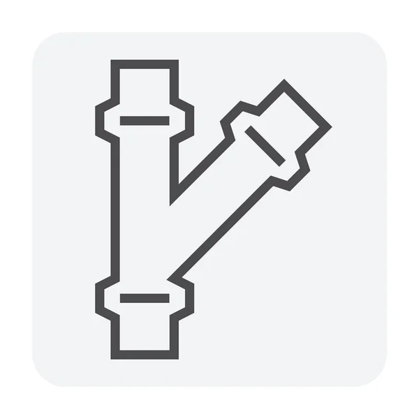 Icon Set Für Stahlrohrverbinder 64X64 Perfekte Pixel Und Editierbarer Strich — Stockvektor