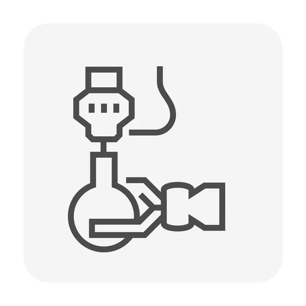 化学実験室およびツール アイコン デザイン 編集可能なストローク — ストックベクタ