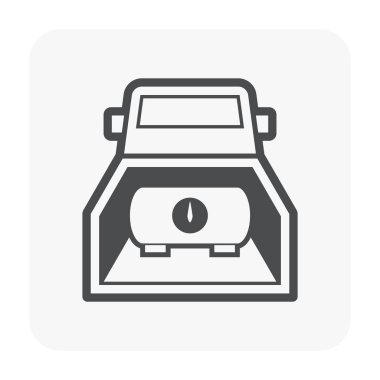 Doğal gaz araç simgesini, siyah renk için.