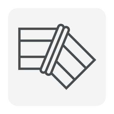 HDPE boru ve bağlantı ortak simgesi tasarım, düzenlenebilir kontur.