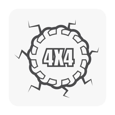 Vektör simgesi tasarım off-road araç.