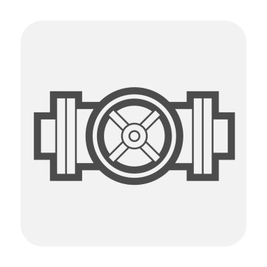 Boru ve Vana simgesi tasarım iş sanayi için.