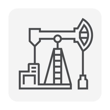Petrol pompa simgesi tasarım, düzenlenebilir kontur.