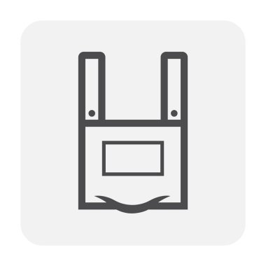 Yanmaz bez veya Emanet ekipman simgesi tasarım, siyah ve anahat.