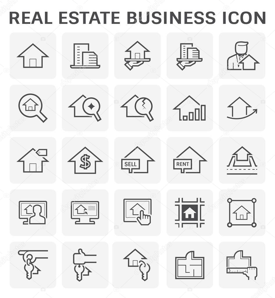 Real estate business icon design.