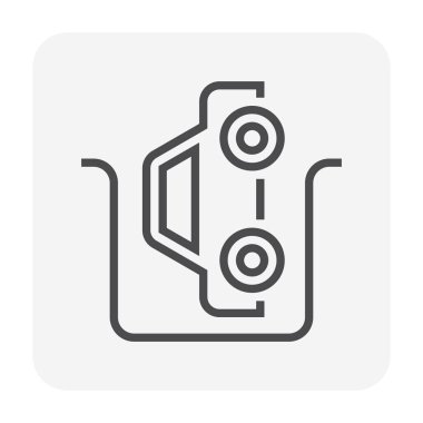 Araba kaza simgesi tasarım, 64 x 64 mükemmel piksel ve düzenlenebilir inme.