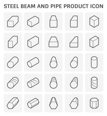 İş İnşaat Sanayi çelik kiriş ve boru ürün simgesi.