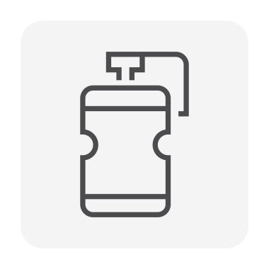 Motor bölümü ve ekipman simgesi tasarım, 64 x 64 mükemmel piksel ve düzenlenebilir inme.
