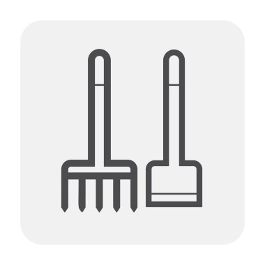 Çapa ve komisyon simgesi tasarım, siyah ve outlline.