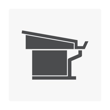 Beyaz yağmur oluk simgesine.