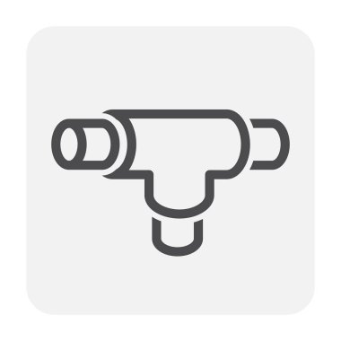 Uygun simge tasarım, siyah boru ve anahat.