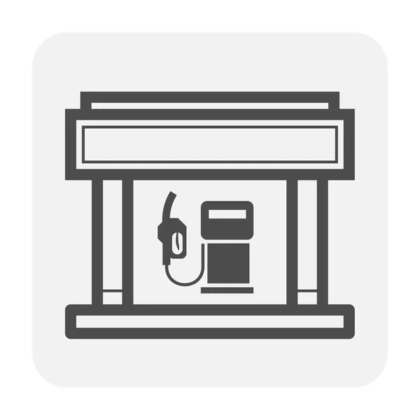 Tankstelle Icon Design Schwarze Farbe — Stockvektor