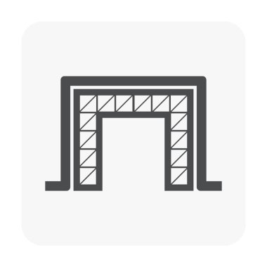 Beyaz arka plan üzerinde izole boru hattı İnşaat Sanayi ve ekipman simgesi.