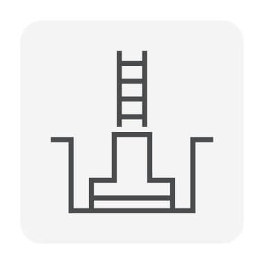 Vakfı simgesi tasarım, 64 x 64 mükemmel piksel ve düzenlenebilir inme.