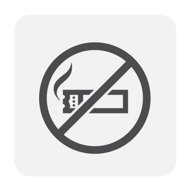 Hiç duman simgesi tasarım, siyah ve anahat.